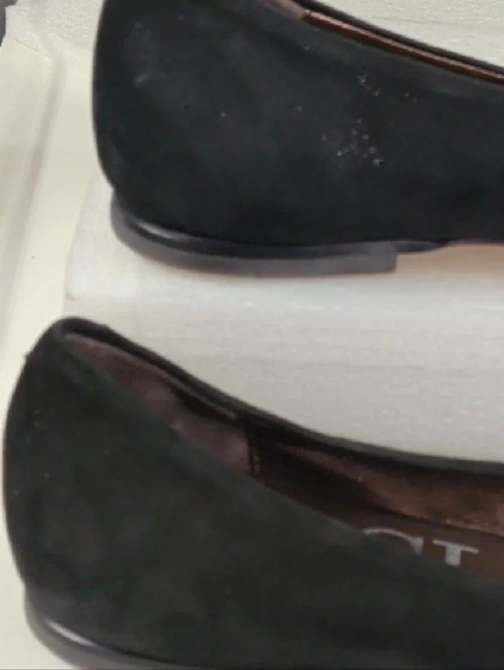 Attilio Giusti Leombruni Black Suede Pointed-Toe Flats